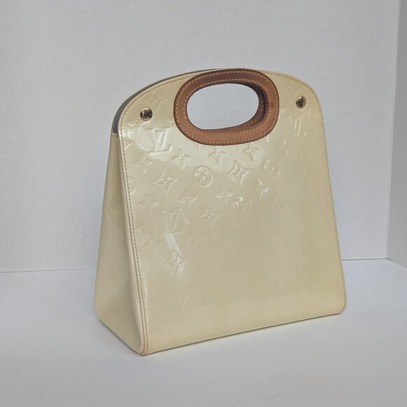 Authentic Monogram LOUIS VUITTON Maple Drive Pearl Vernis Tote Hand Bag Purse - Picture 1 of 8